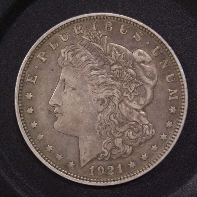 US Silver Coin 1921 Morgan Silver Dollar $1, circu