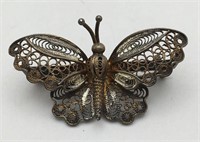 Silver 800 Butterfly Broach