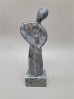 Mother & Child Soapstone Sculpture, Signed