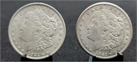 1921-D & S Morgan Silver Dollars