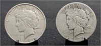 1923- D & 1924-S Peace Silver Dollars