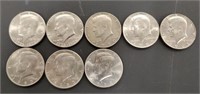 8 Kennedy Half Dollars - 2-76, 2-80P, 1-81P, 2-83P