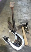 (E) Axe , Bells , Horse shoes and more .