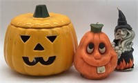 (E) Halloween Candles  Pumpkin 6.5 inches tall