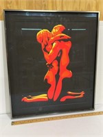 1970's Glow in the Dark Framed Picture