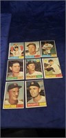 (8) 1961 Topps Baseball Cards (#'s 535, 536, 537,
