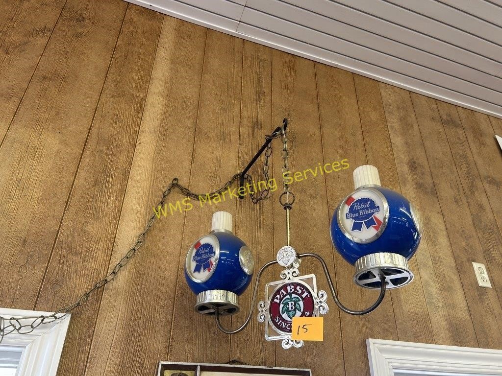 Pabst Blue Ribbon Plastic Hanging Lamp -