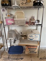 4 tier steel wired shelving unit