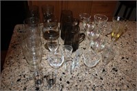 Assorted Glasses including Wine & Shotglass