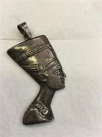 -Sterling 2" Egyptian Head Pendant