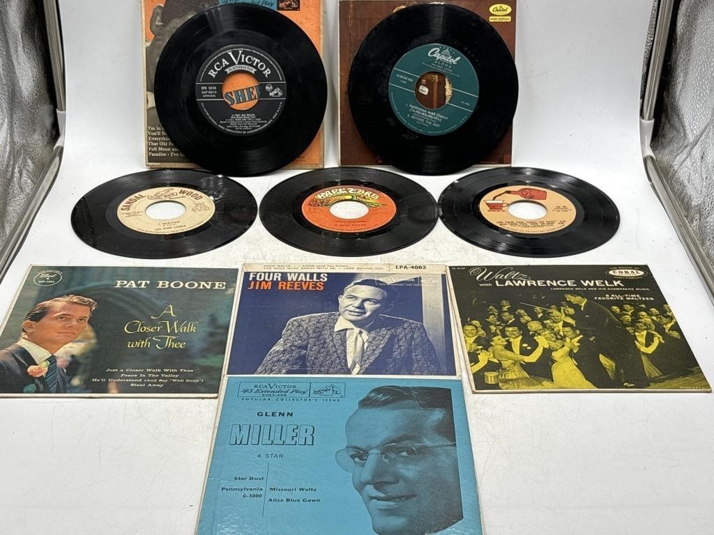 Assortment of 45s, Eddie Fisher, the king