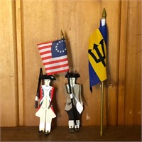 Decorative Tin Soldiers with Flags