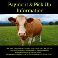 Payment & Pick Up Days