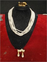 Vintage Necklace w/ Matching Earrings+ Extra Pair