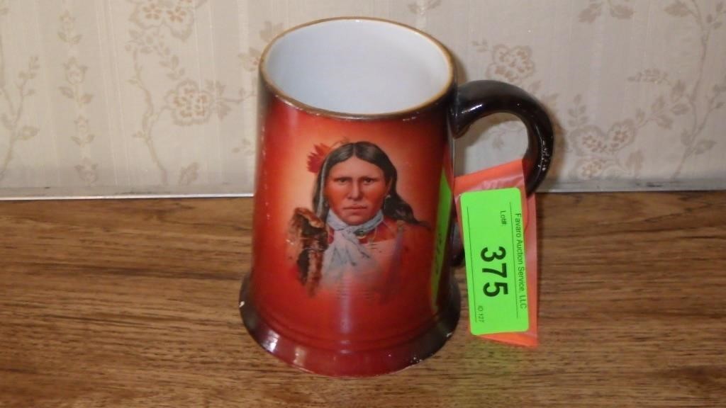 VINTAGE USONA NATIVE AMERICAN INDIAN MUG