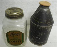 Lyon's Coffee Jar / Tin Container