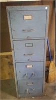 4 drawer wood filing cabinet, 2 broken handles