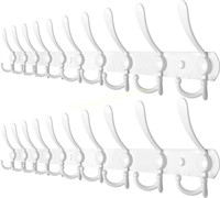 WEBI Coat Rack Wall Mounted  10 Hooks  White