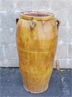 Glazed terracota pot, tall