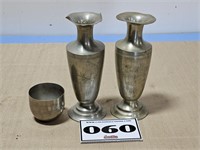 metal Oriental vases & Jefferson Cup
