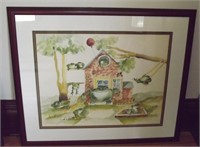 FRAMED/MATTED FROG PICTURE