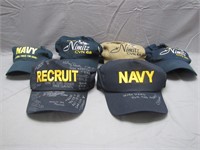 Lot of 6 U.S. Navy Hats