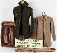 NAMED US ARMY UNIFORM GROUPING BELONGING GENERAL