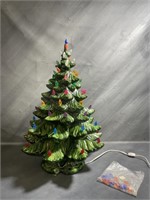 23" Retro Ceramic Light Up Christmas Tree