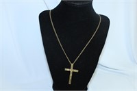 Golden Chain with Cross Pendant