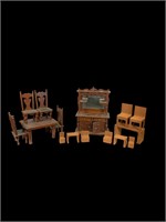 Lot of Assorted Vintage Doll House Furniture