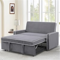 3-in-1 Sofa Sleeper Bed  2-Seat  Adjustable  Grey