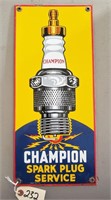 "Champion Spark Plug Service" Porcelain Sign