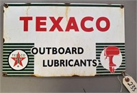 "Texaco Outboard Lubricants" Porcelain Sign