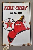 "Texaco Fire-Chief Gasoline" Porcelain Sign