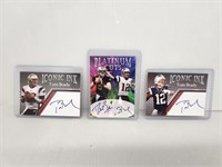 Tom Brady Iconic Ink / Platinum Cuts Football Card