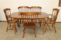 Heywood-Wakefield Hardrock Maple table & 5 chairs