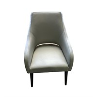 Grey Leather Dining Chair (Small Tear Pre-Owned)