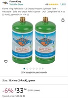 REFILLABLE PROPANE TANKS (OPEN BOX)