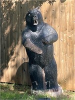 Large Solid Concrete Bear Statue -