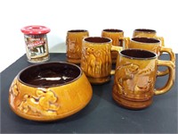 7 pièces, poteries vintage Canada