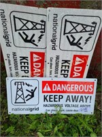 3 NATIONAL GRID SIGNS