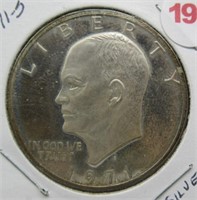 1971-S Silver Eisenhower Dollar.