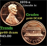Proof 1976-s Lincoln Cent 1c Grades GEM++ Proof De