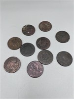 10 Various Date and Culls Large Cents