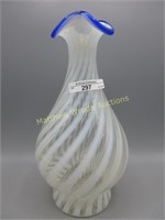 Fenton 10" blue ridge pinched vase