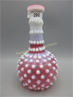 Nwood cranberry opal Hobnail barber bottle 1890's