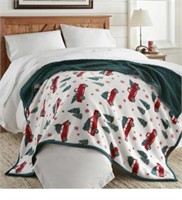 Plush Throw Sherpa holiday themed blanket