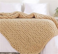Chunky Knit Blanket Throw 51x63 in