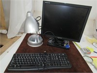Keyboard, Desk Lamp, Samsung SyncMaster
