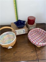 Small Longaberger basket lot, includes two